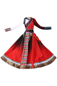 Design costumes for Tibetan dance performances, custom-made women's ethnic minority costumes, adult Dolma big swing skirts, Chinese style costumes SKDO011 45 degree